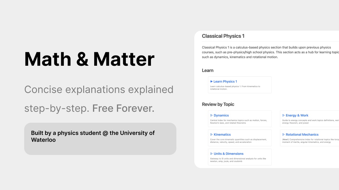 Started Math & Matter Educational Project